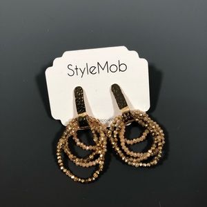 New! Beaded circle earrings.